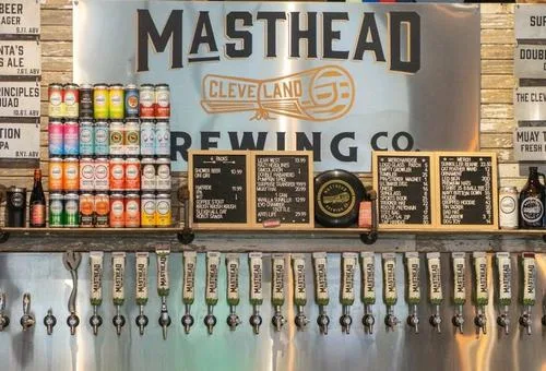 Beer taps at Masthead Brewing Co.