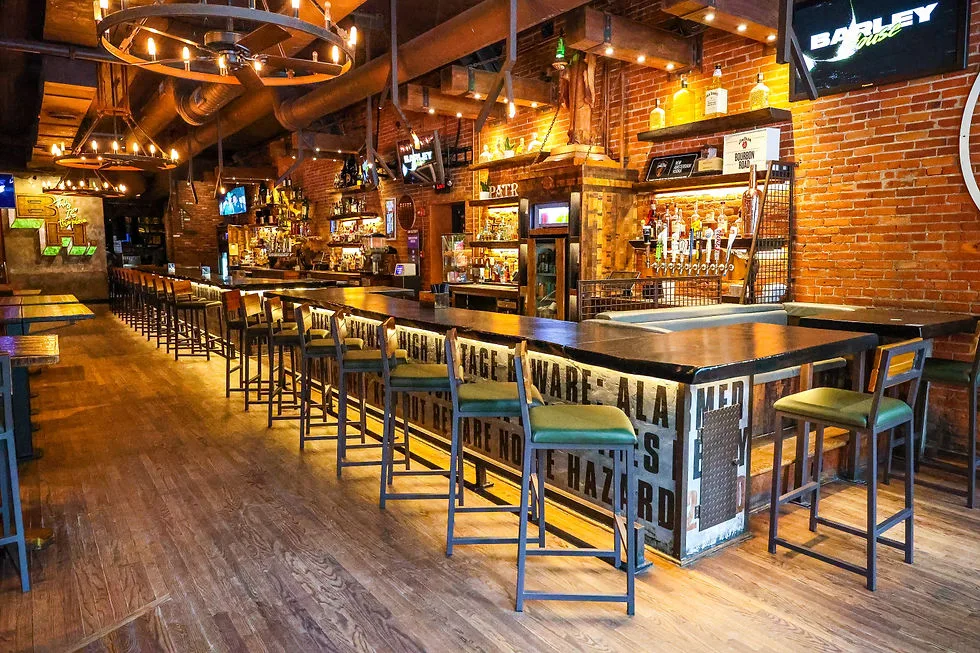 Interior and bar at Barley House