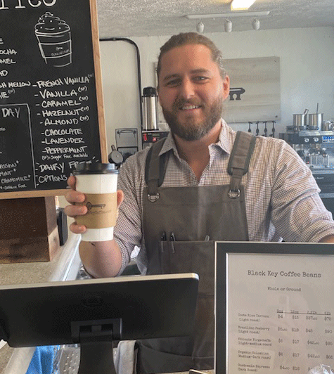 Black Key Coffee counter and menu area