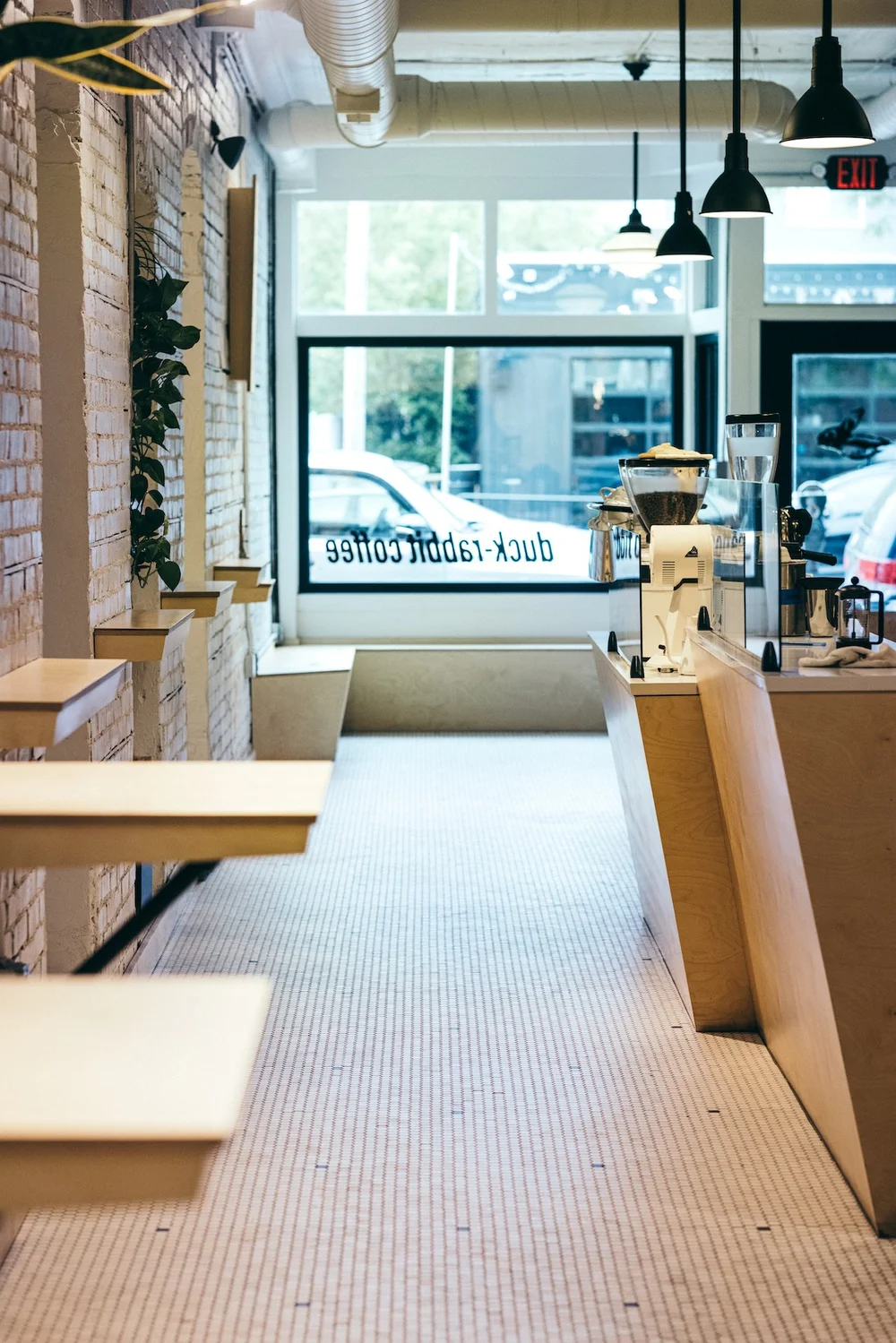 Duck Rabbit Coffee counter and cafe interior