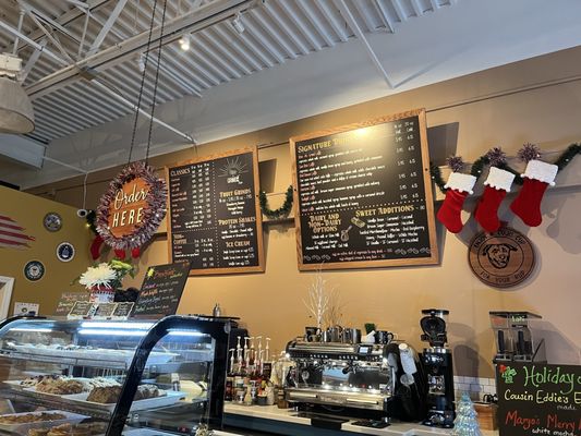 Metropolitan Coffee counter and menu boards