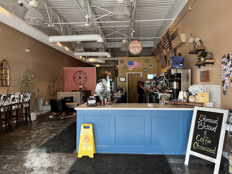 Rise and Grind Cafe counter and interior