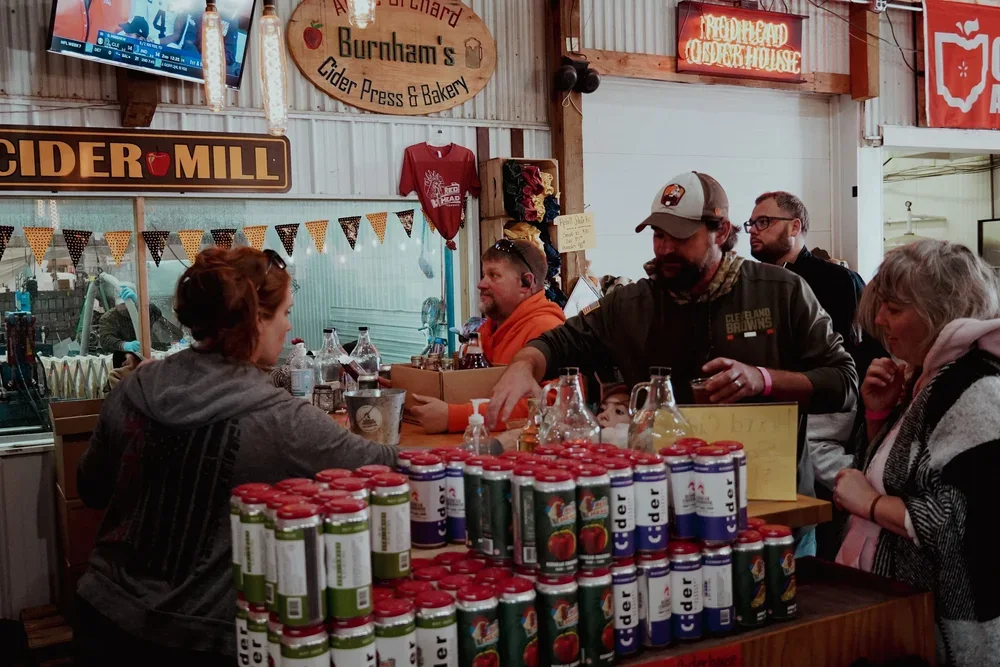 The cider mill and farm market at Burnham Orchards in Berlin Heights, Ohio