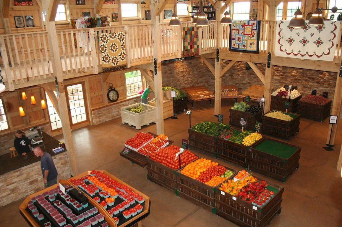 The interior of the farm market at Molnar Farms in Poland, Ohio