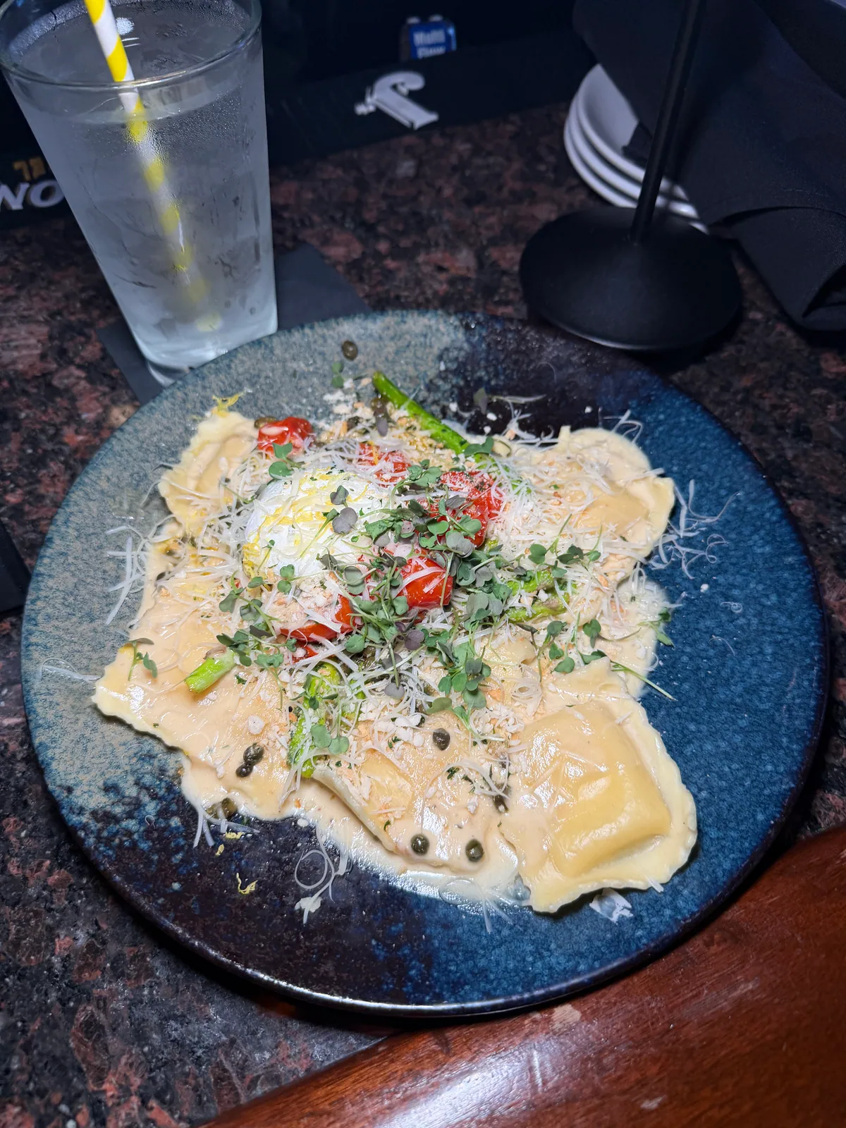 Ravioli served at The Fairmount