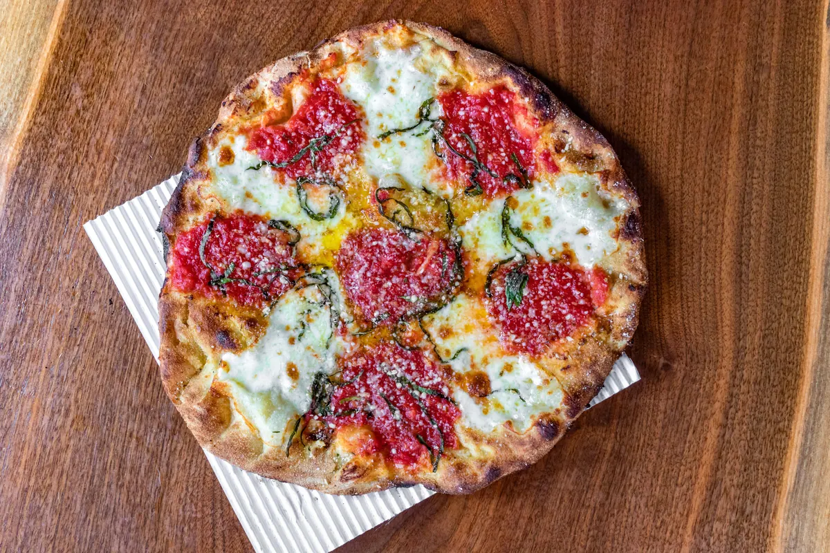 Margherita pizza from Pizza 216