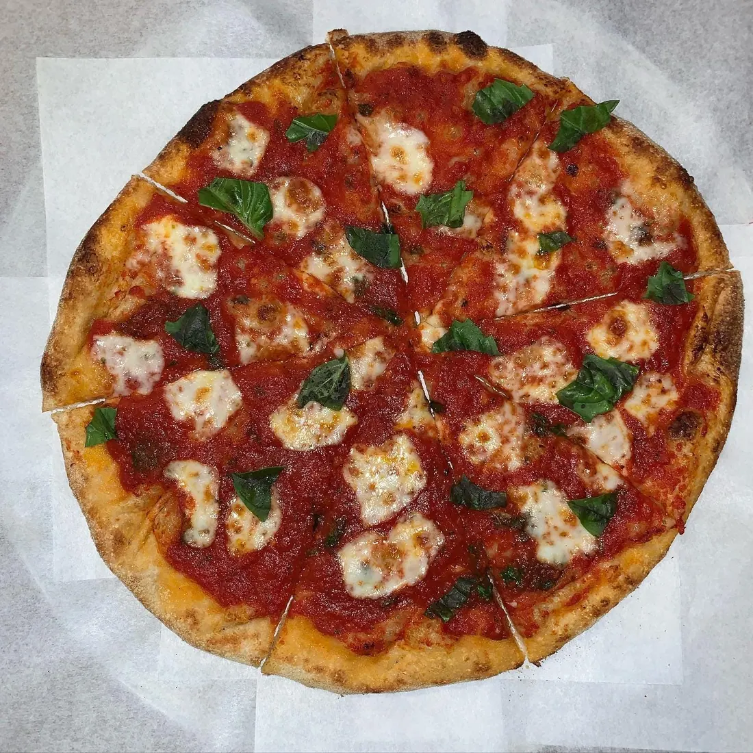 Margherita pizza from Pizza Whirl