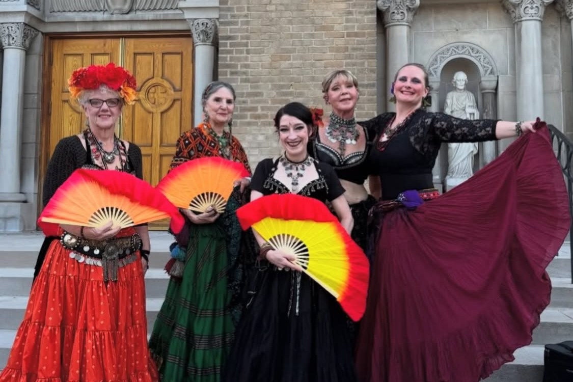 Dancers performing at Walkabout Tremont on Professor Avenue in Tremont, Cleveland